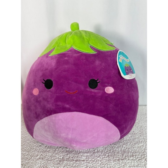 Squishmallows Glena Eggplant Plush Purple Stuffed Animal 13" NWT - Picture 1 of 9